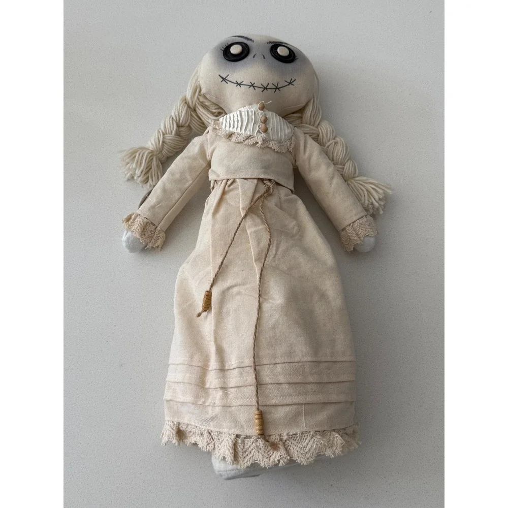 Debi Lilly Design Creepy Goth Standing Doll Halloween Decor Cream‎ Victorian